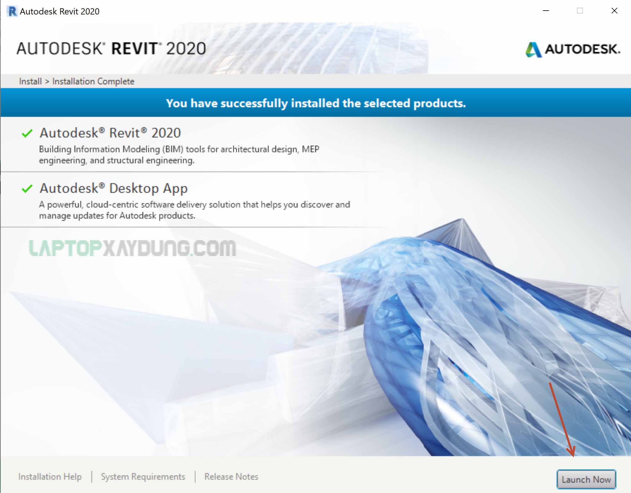 cài đặt Autodesk Revit 2019