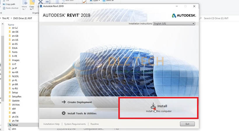 cài đặt Autodesk Revit 2019