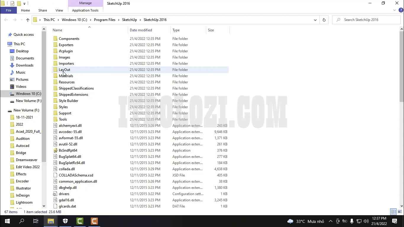 Cài đặt sketchup 2016