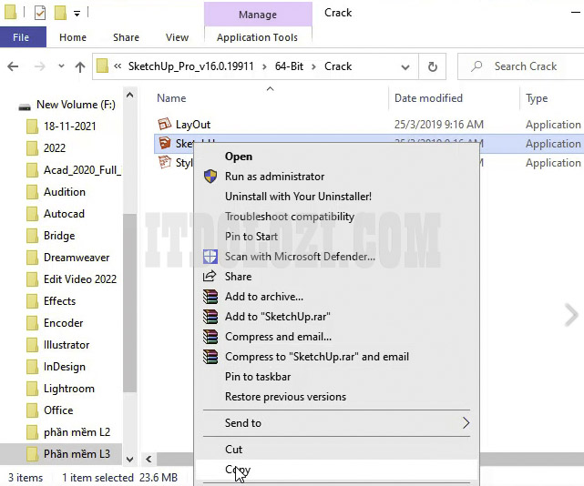 Cài đặt sketchup 2016