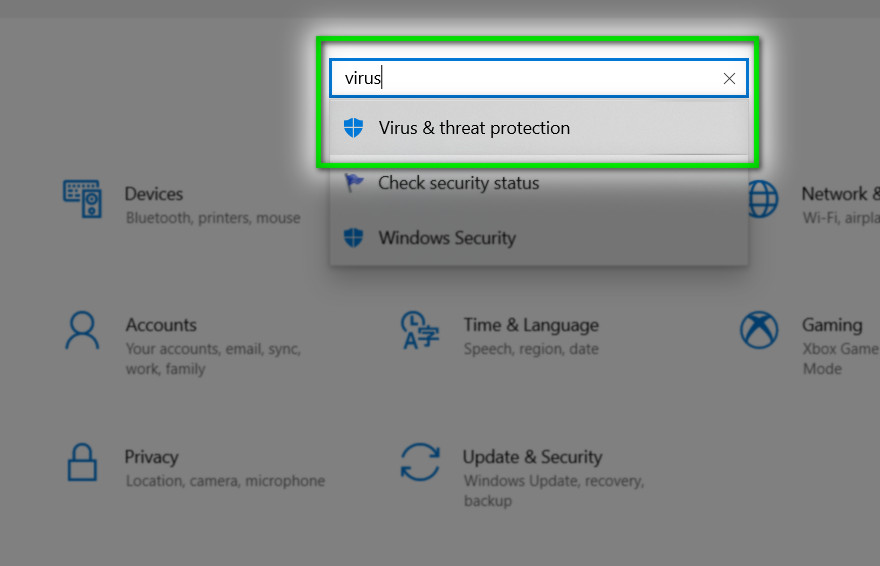 Gõ từ virus để tìm kiếm nhanh hơn