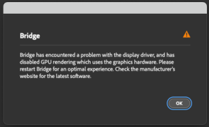 Adobe Bridge 2024 có thể gặp sự cố crash khi gặp vấn đề với các tệp hoặc thư mục quá lớn.