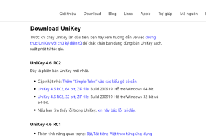 Cách tải Unikey 4.6 RC2