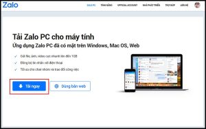 Hướng dẫn tải Zalo cho PC