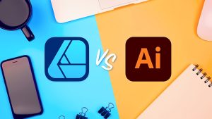 Adobe Illustrator có tính năng tích hợp tốt với các phần mềm Adobe khác, trong khi Affinity Designer tập trung vào sự độc lập.