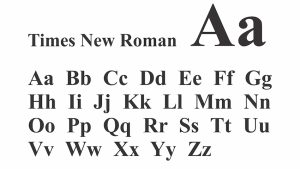 Font Times New Roman là biểu tượng kinh điển, dễ đọc và ứng dụng rộng rãi.