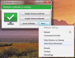 Defender Control cho phép bạn bật/tắt Windows Defender nhanh chóng và hiệu quả.