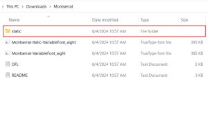 Hướng dẫn tải Font Montserrat