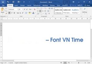 Hướng dẫn tải Font VnTime