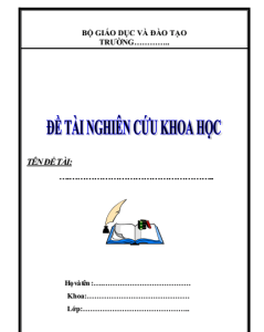 Mẫu bìa cho sách hoặc tài liệu nghiên cứu cần nổi bật, phản ánh đúng nội dung và thu hút sự chú ý của độc giả.