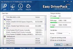 Easy DriverPack giúp cập nhật và cài đặt driver nhanh chóng cho máy tính.