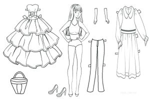 Tranh tô màu Búp bê Barbie giúp bé gái thể hiện sự sáng tạo và phong cách riêng.