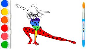 Tranh tô màu "Miraculous Ladybug" cho bé gái giúp bé phát triển sáng tạo.