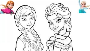 Tranh tô màu Elsa và Anna từ "Frozen" giúp bé gái thỏa sức sáng tạo cùng nhân vật yêu thích.
